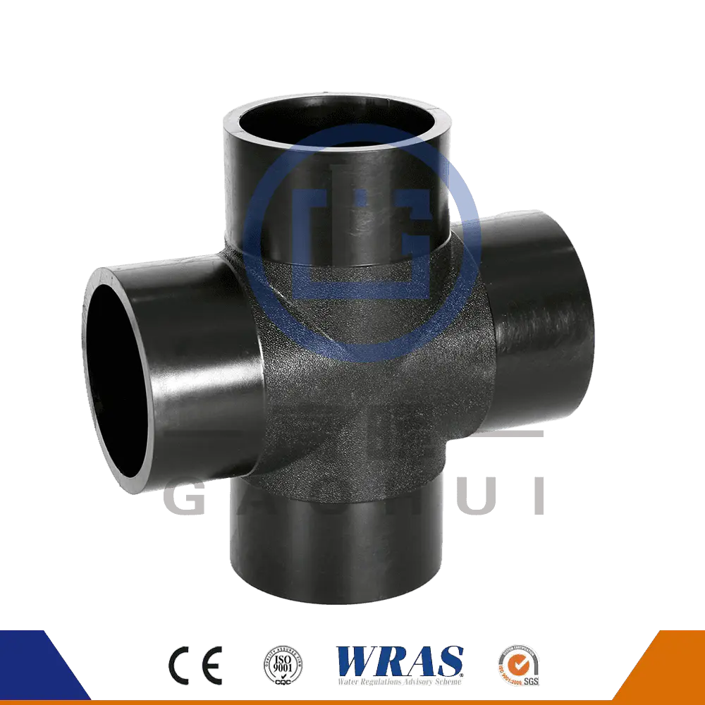 HDPE Butt Fusion Cross Tee Rovný kříž pro vodní trubku